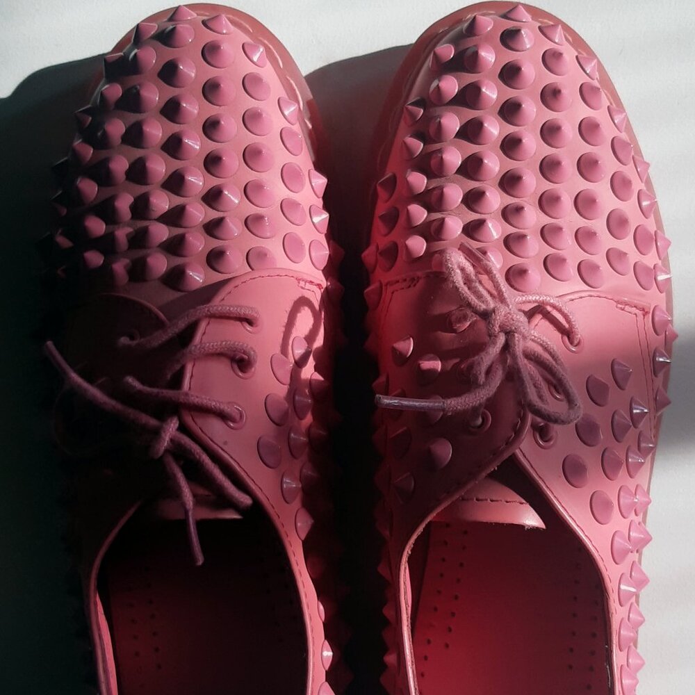 Dr. Martens Harlen Acid Pink Studded Shoes